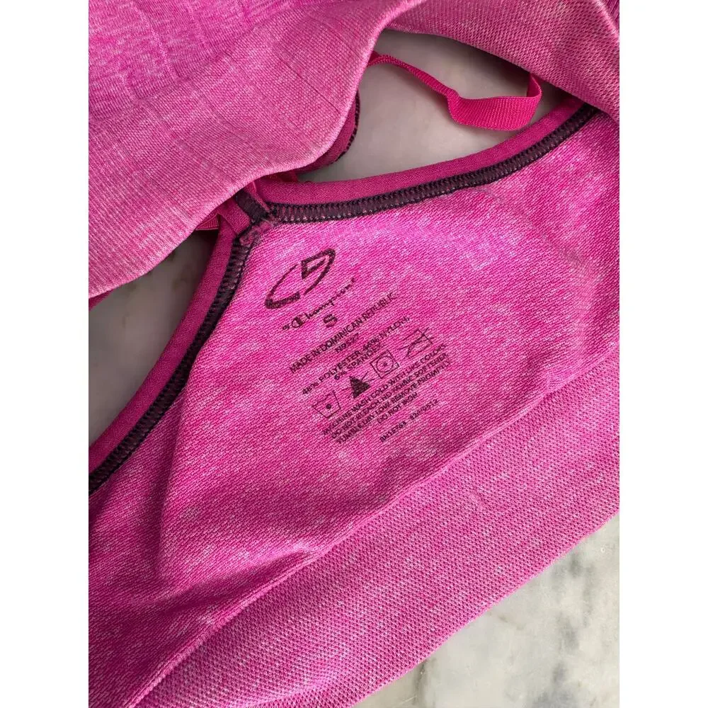 CHAMPION Hot Pink Racerback Skinny Strap Sports Bra Size Small